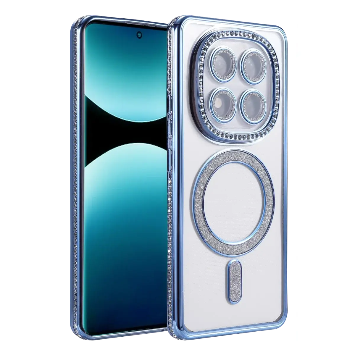 Xiao Red Note 15 Pro 5g Joke Simli Magneticsafe Kılıf - Mavi