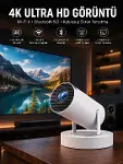 Taşınabilir Android Projeksiyon Ayaklı Çift Kollu 4K Çözünürlüklü Sinema Projeksiyonu-1