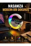 13 Renk Seçenekli Kablosuz Şarj Cihazlı LED Lamba-1