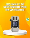 12.000 mAh Akü Takviye Powerbank Dahili Hava Dijital Ekranlı-1