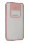 Samsung Galaxy J7 Kılıf Palm Buzlu Kamera Sürgülü Silikon - Pembe-2
