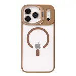 Joko Apple İphone 17 Pro Max Rem Lensli Magsafe Standlı Kapak - Kahverengi-2