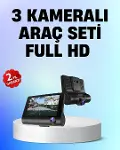 Full HD 1080P 3 Kameralı Araç DVR – Gece Görüşlü ve G-Sensörlü Güvenlik Çözümü-1