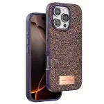 Onegif Apple İphone 16 Pro Max Bright Simli Kapak - Derin Mor-1