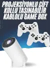 4K Wireless Çift Kollu Kumandalı Oyun Projeksiyonu Retro Video Oyunu Yeni Nesil-2
