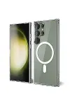 Samsung Galaxy S23 Ultra Kılıf Magneticsafe Şeffaf Silikon - Şeffaf-2