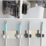 Pratik Organizer 4'lü Yapışkanlı Fırça Paspas Mop Fırça Sabitleyici Ergonok Alet Aparatı-3