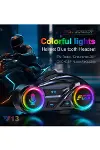 Y13 Motor Kask Kulaklık Rgb Modlu Radyolu Motosiklet Kulaklık 5.3 Bluetooth Intercom-4