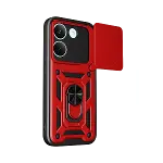 Xiao Poco X8 Pro Pars Lens Yüzüklü Silikon - Kırmızı-2