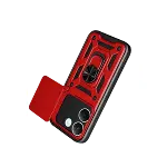 Xiao Poco X8 Pro Pars Lens Yüzüklü Silikon - Kırmızı-3