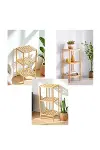 Çok Amaçlı Raf - Organizer 3 Katlı Ahşap - Bambu 36X32X80CM-2