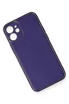 Apple iPhone 12 Mini Kılıf Coco Deri Silikon Kapak - Mor-2