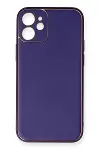 Apple iPhone 12 Mini Kılıf Coco Deri Silikon Kapak - Mor-1