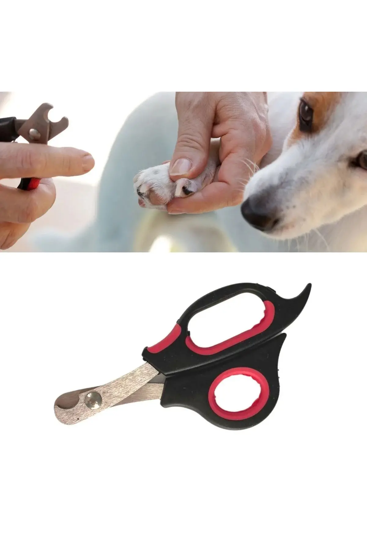 Büyük Irk Köpek Kedi Çelik Uçlu Evcil Hayvan Tırnak Makası Pati Bakım Aleti Ergonok Kaymaz
