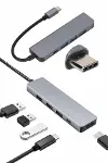 Çevirici Dönüştürücü Adaptör Macbook 3 In 1 Type-C To Hdmı USB 3.0-4