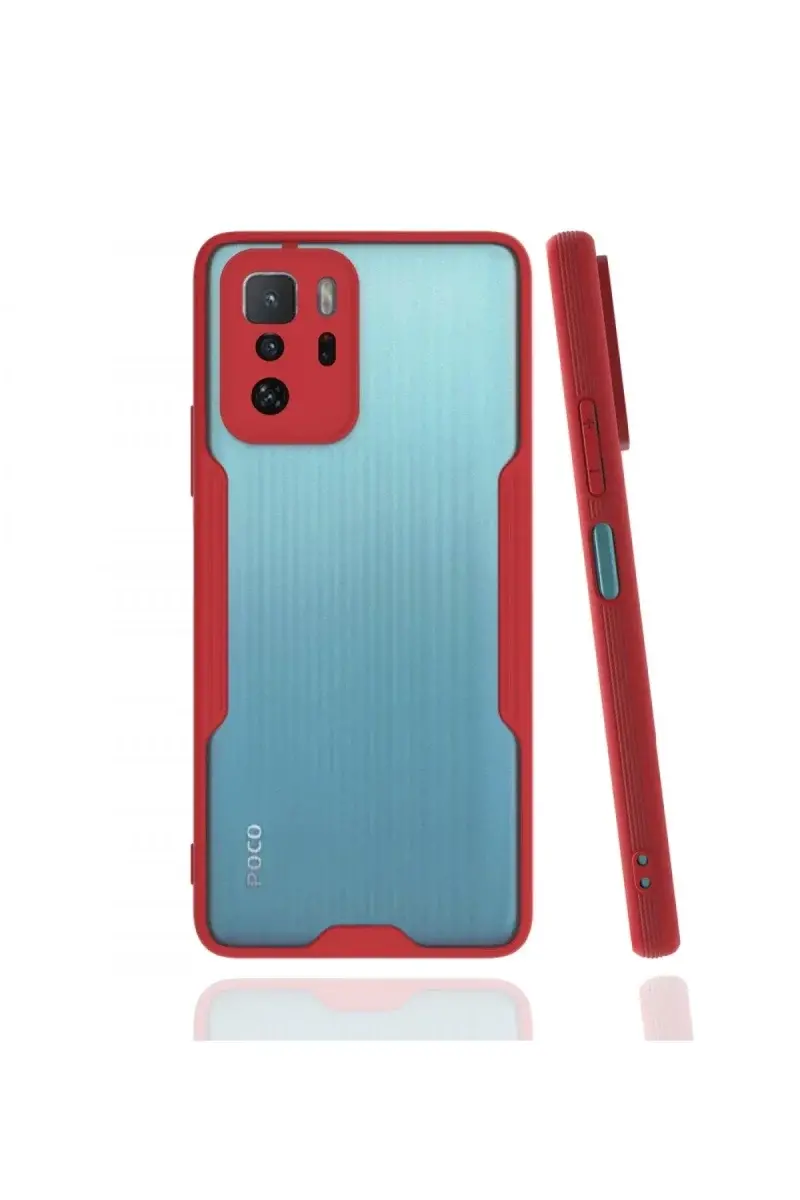 Xiao Poco X3 GT Kılıf Platin Silikon - Kırmızı