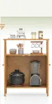 Çok Amaçlı Dolap Ahşap Bambu Organizer Raflı 66X33X85CM-1
