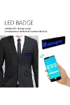 Matrix Kayan Led Yaka Rozeti Mobil Kontrollü Dijital Etiket 9×3cm-2