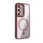 Joko Samsung Galaxy S24 Fe Rem Lensli Magsafe Standlı Kapak - Bordo-2
