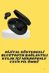 TWS Bluetooth Kulaklık Kulak İçi Kablosuz Dijital Göstergeli Çağrı Cevaplayabilen-2