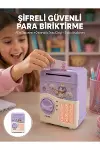 Çocuklar İçin Elektronik Şifreli Para Biriktirme Kumbarası Mor-1