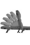 SN-26974 Taşınabilir Ayarlanabilir 5 Kademe Sünger Kamp Yatak Şezlong (Açık Gri)-2