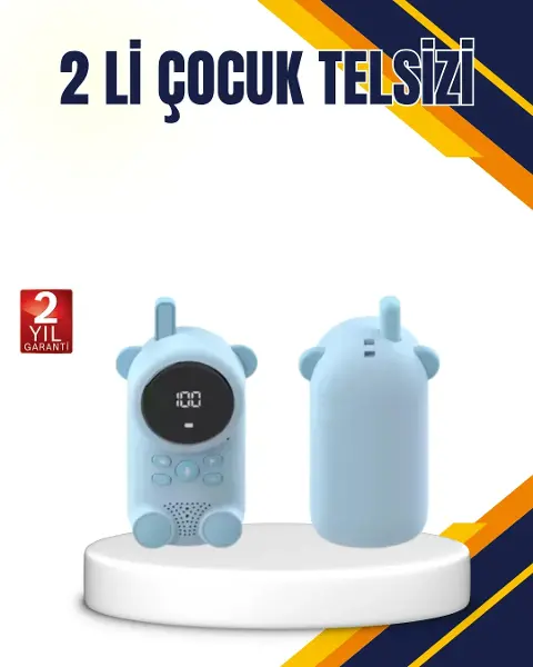 Çocuk ve Bebek Telsizi – 22 K, VOX Modu, USB Şarjlı, Renkli Ekran
