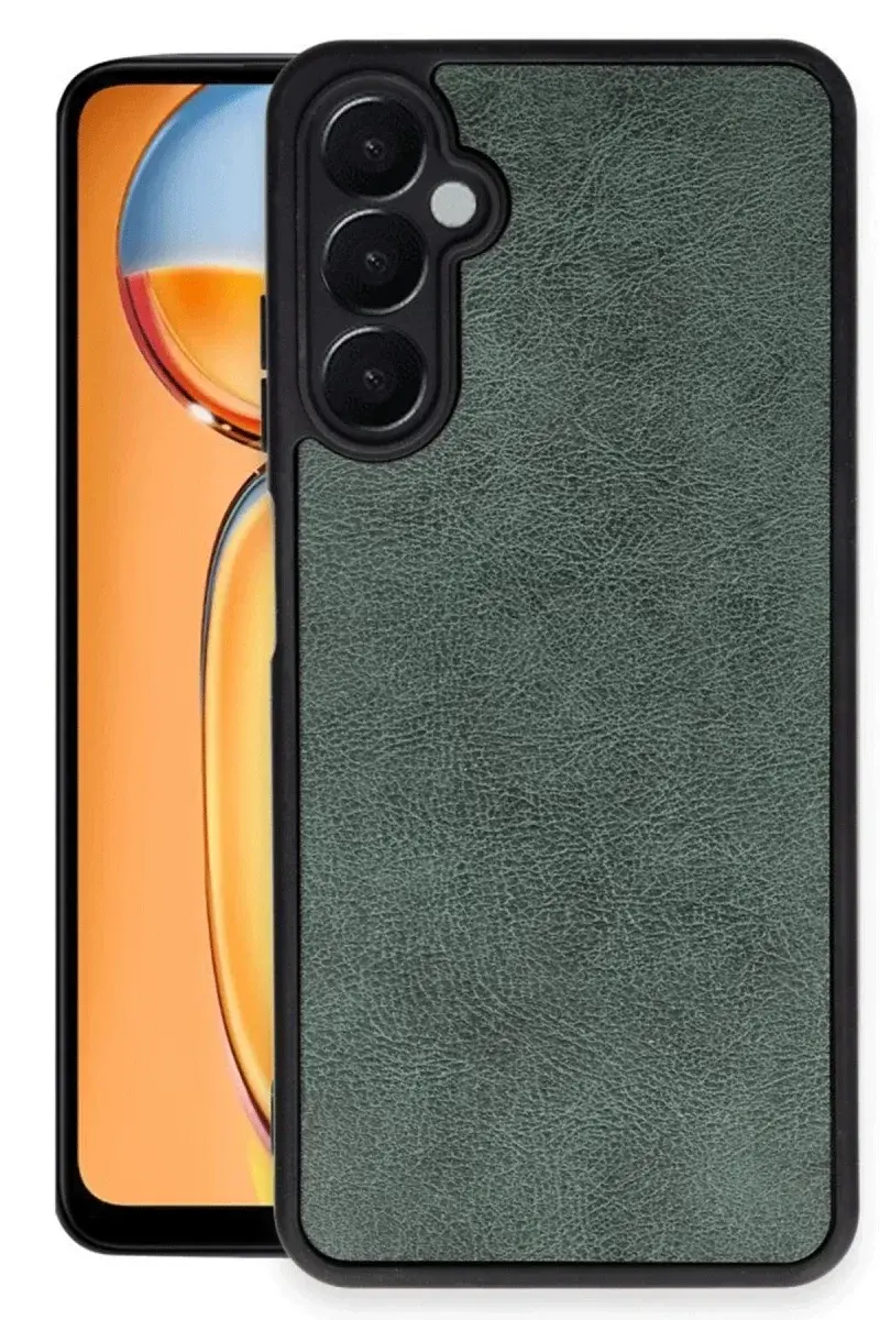 Samsung Galaxy A26 Kılıf Aras Deri Kapak - Koyu Yeşil