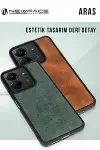 Samsung Galaxy A26 Kılıf Aras Deri Kapak - Koyu Yeşil-3
