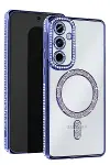 Samsung Galaxy A26 Joke Simli Magneticsafe Kılıf - Mavi-1