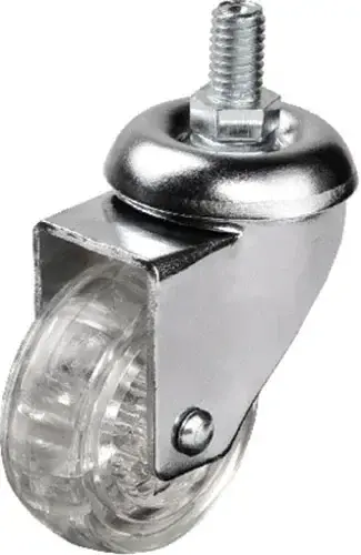 302 - 50x20 Mm Şeffaf Makaralı Vidalı Teker