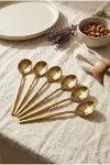6'lı Lüks Gold Paslanmaz Çelik Yemek Kaşığı Seti (21 cm)-3