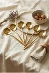 6'lı Lüks Gold Paslanmaz Çelik Yemek Kaşığı Seti (21 cm)-1