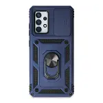 Samsung Galaxy A72 Kılıf Pars Lens Yüzüklü Silikon - Lacivert-1