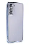 Samsung Galaxy S21 FE Kılıf Razer Lensli Silikon - Açık Mavi-2