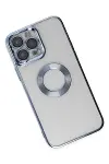Apple iPhone 14 Pro Max Kılıf Slot Silikon - Sierra Blue-3