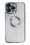 Apple iPhone 14 Pro Max Kılıf Slot Silikon - Sierra Blue-1