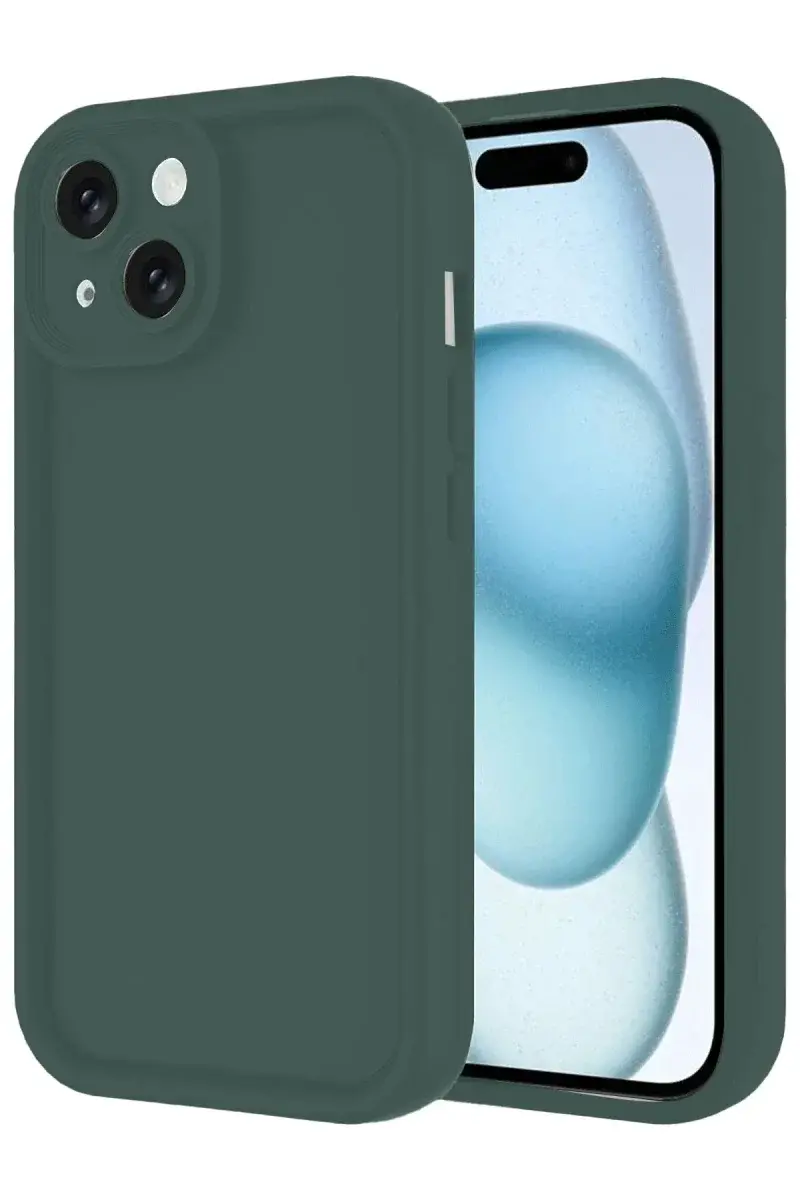Apple iPhone 14 Kılıf Viera Silikon - Koyu Yeşil