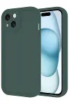 Apple iPhone 14 Kılıf Viera Silikon - Koyu Yeşil-1