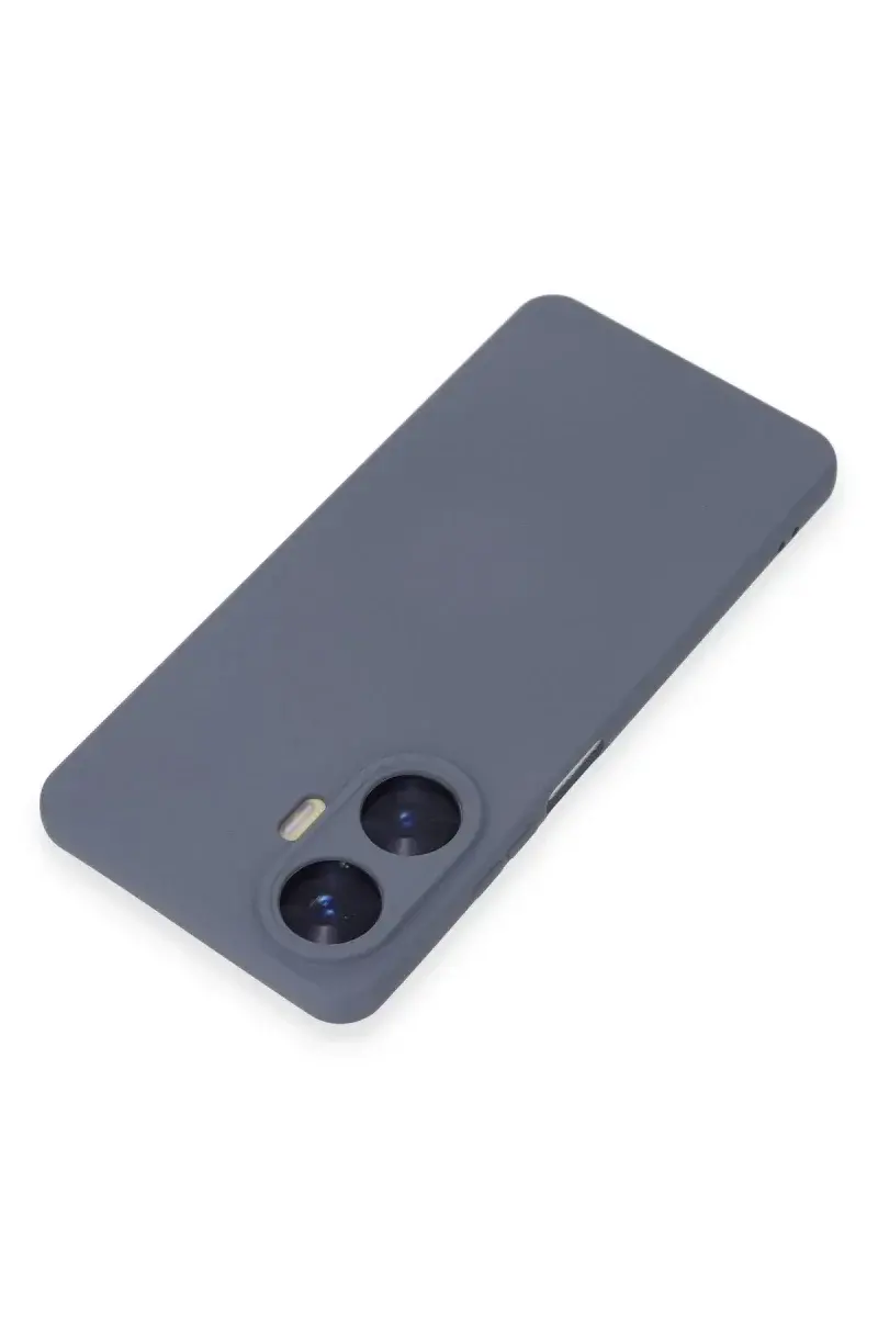 Realme C55 Kılıf Nano içi Kadife Silikon - Gri