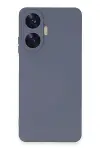 Realme C55 Kılıf Nano içi Kadife Silikon - Gri-3