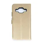 Samsung Galaxy J5 Trend S Plus Kapaklı Kılıf - Gold-1