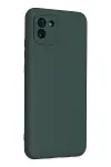 Samsung Galaxy A03 Kılıf Nano içi Kadife Silikon - Koyu Yeşil-2