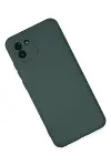 Samsung Galaxy A03 Kılıf Nano içi Kadife Silikon - Koyu Yeşil-3