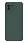 Samsung Galaxy A03 Kılıf Nano içi Kadife Silikon - Koyu Yeşil-1