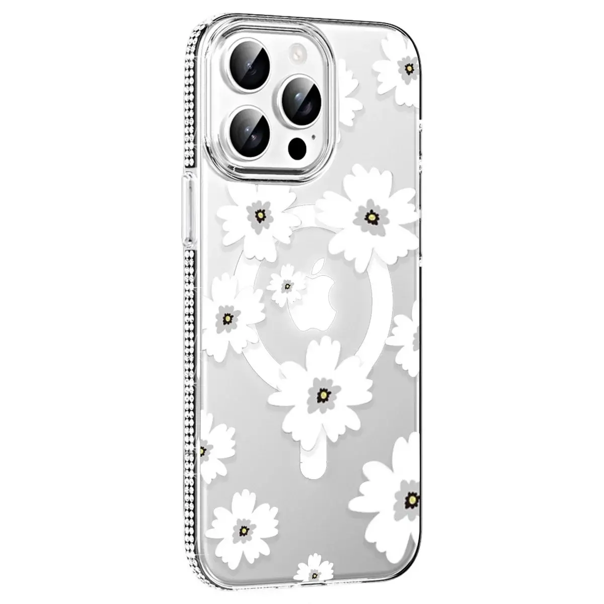 Joko Apple İphone 15 Pro Floral Magsafe Kapak - Beyaz