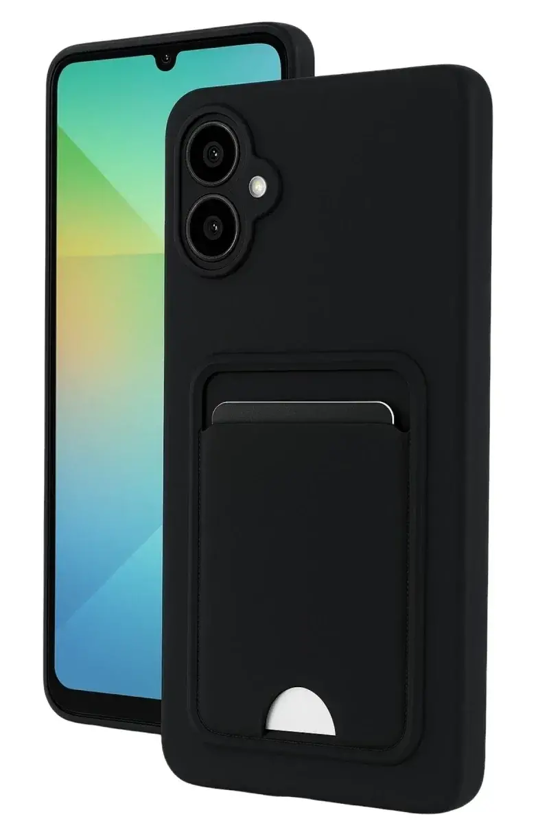 Samsung Galaxy A07 4G Kelvin Kartvizitli Silikon - Siyah