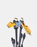 65W 4’ü 1 Arada Örgülü Hızlı Şarj Kablosu USB-C USB-A Çoklu Şarj Dayanıklı-2