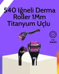 Evde Güvenli Kullanım İçin Titanyum Derma Roller – Siyah Saplı-1