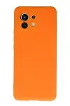 Xiao 11 Kılıf Nano içi Kadife Silikon - Turuncu-1